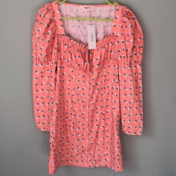 NWT Urban Outfitters Eggie Zen Button Front Mini Dress - Picture 2 of 6